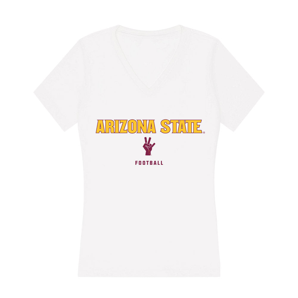 Arizona State - NCAA Football : Salesi Manu - Classic Shersey Women's V-Neck T-Shirt-0