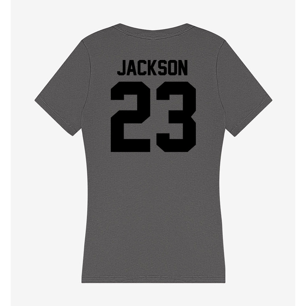 Wake Forest - NCAA Football : Zeek Jackson - Women's V-Neck T-Shirt-1