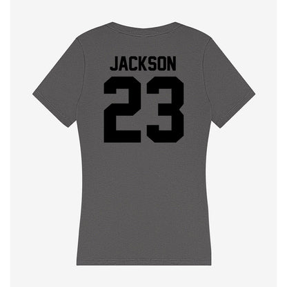 Wake Forest - NCAA Football : Zeek Jackson - Women's V-Neck T-Shirt-1