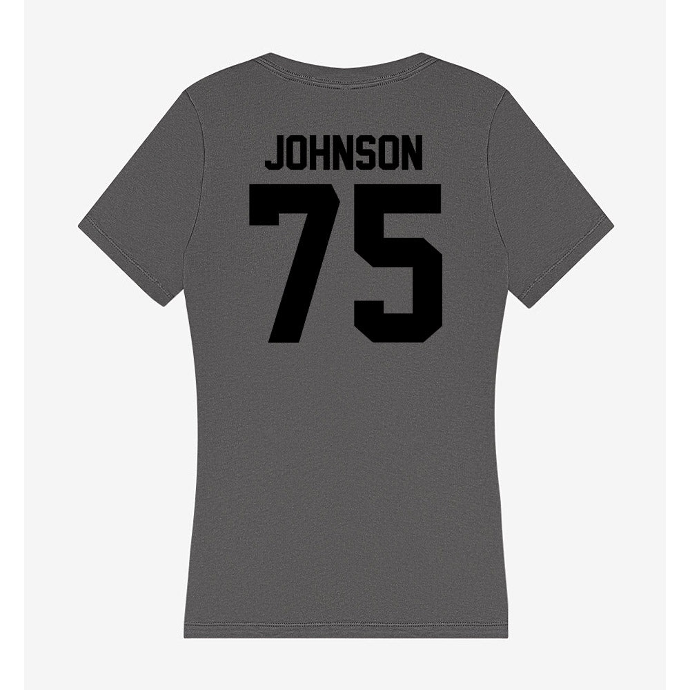 Wake Forest - NCAA Football : Derrell Johnson - Women's V-Neck T-Shirt-1