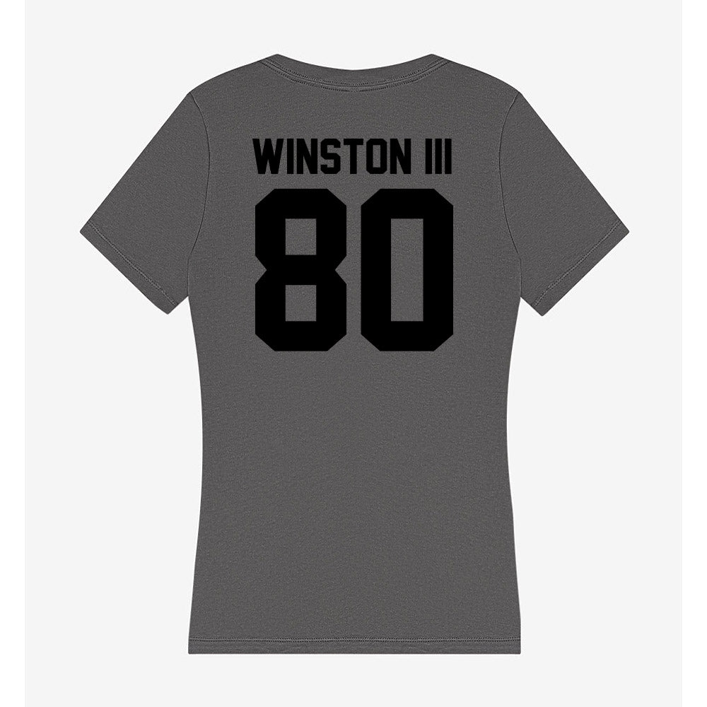 Wake Forest - NCAA Football : Braxton Winston III - Women's V-Neck T-Shirt-1