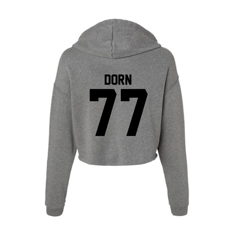 Wake Forest - NCAA Men's Basketball : Antonio Dorn - Women's Crop Fleece Hooded Sweatshirt-1