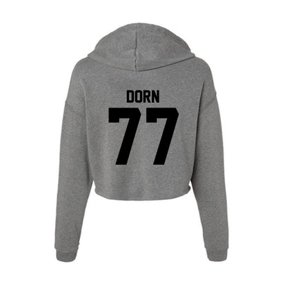 Wake Forest - NCAA Men's Basketball : Antonio Dorn - Women's Crop Fleece Hooded Sweatshirt-1