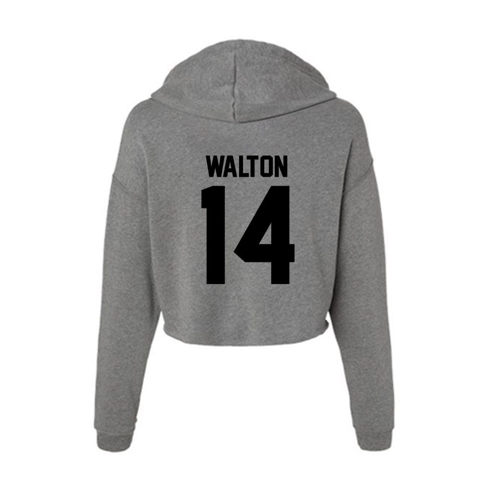 Wake Forest - NCAA Football : Tyler Walton - Women's Crop Fleece Hoodie-1