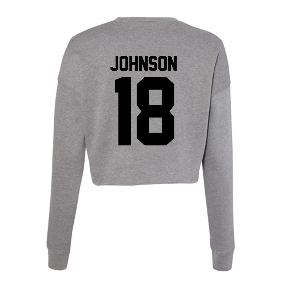 Wake Forest - NCAA Football : DJ Johnson - Women's Cropped Crew Fleece-1