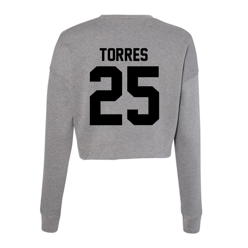 Wake Forest - NCAA Baseball : Boston Torres - Women's Cropped Crew Fleece-1