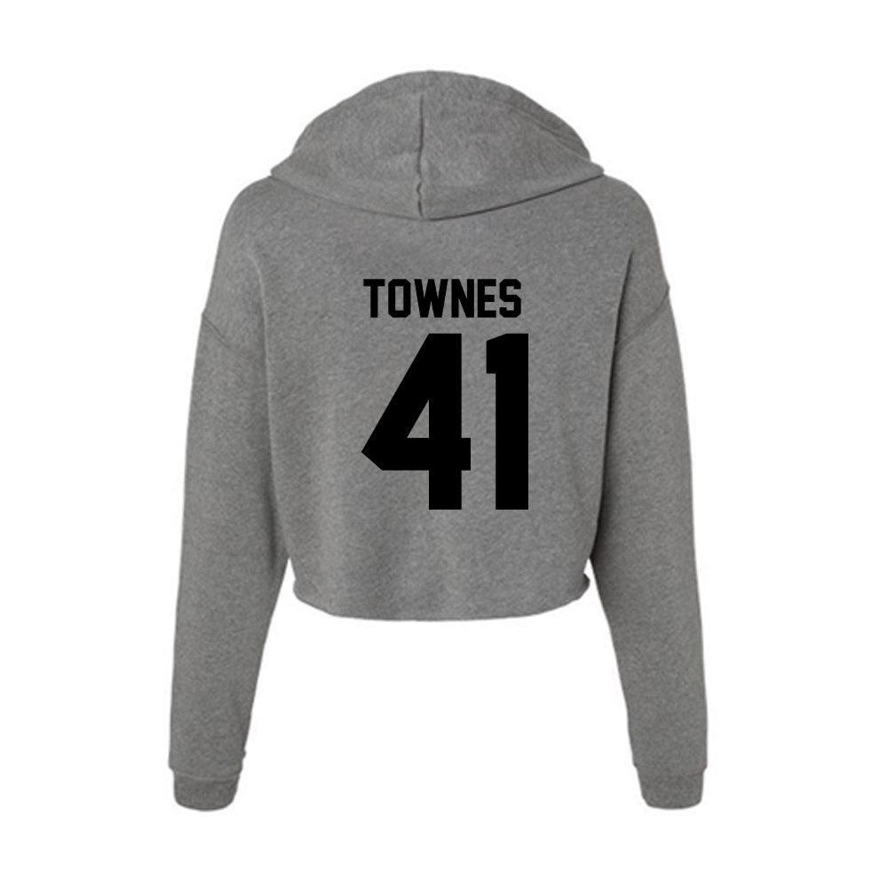 Wake Forest - NCAA Football : Kalil Townes - Women's Crop Fleece Hooded Sweatshirt-1