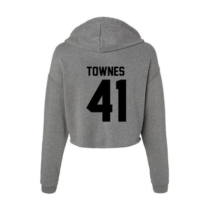 Wake Forest - NCAA Football : Kalil Townes - Women's Crop Fleece Hooded Sweatshirt-1