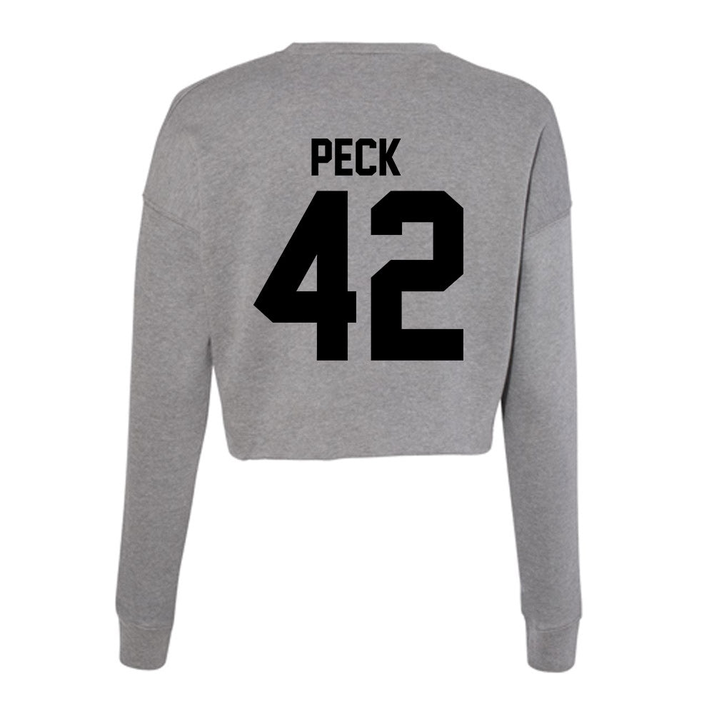 Wake Forest - NCAA Baseball : Alexander Peck - Women's Cropped Crew Fleece-1