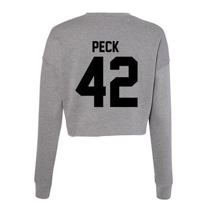 Wake Forest - NCAA Baseball : Alexander Peck - Women's Cropped Crew Fleece-1