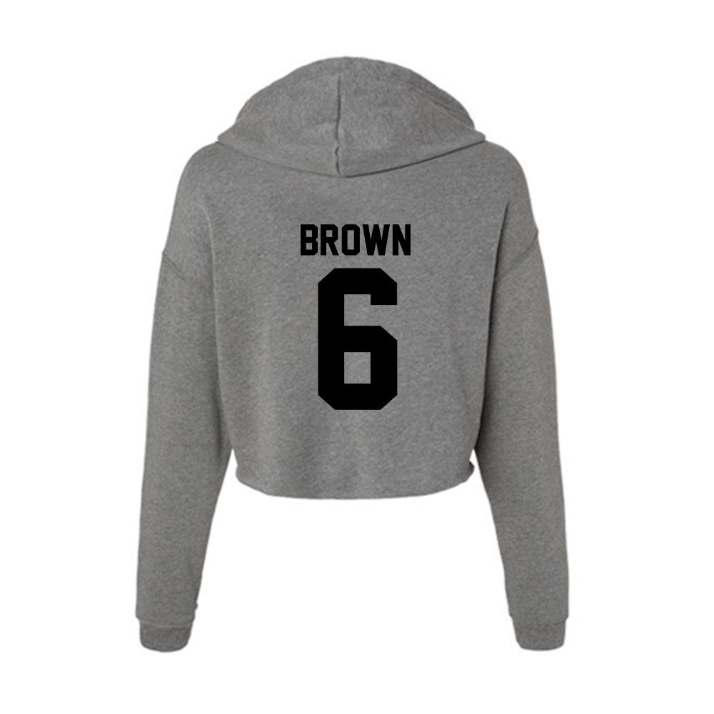 Wake Forest - NCAA Women's Soccer : Dempsey Brown - Women's Crop Fleece Hoodie-1