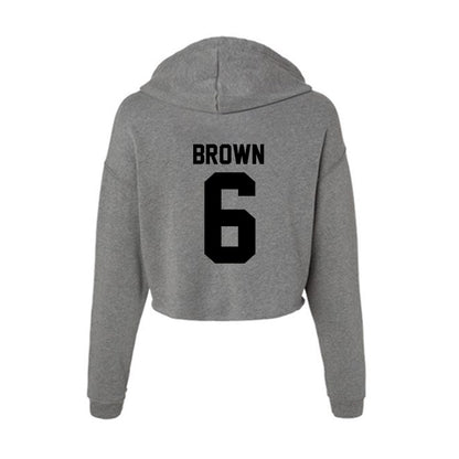 Wake Forest - NCAA Women's Soccer : Dempsey Brown - Women's Crop Fleece Hoodie-1