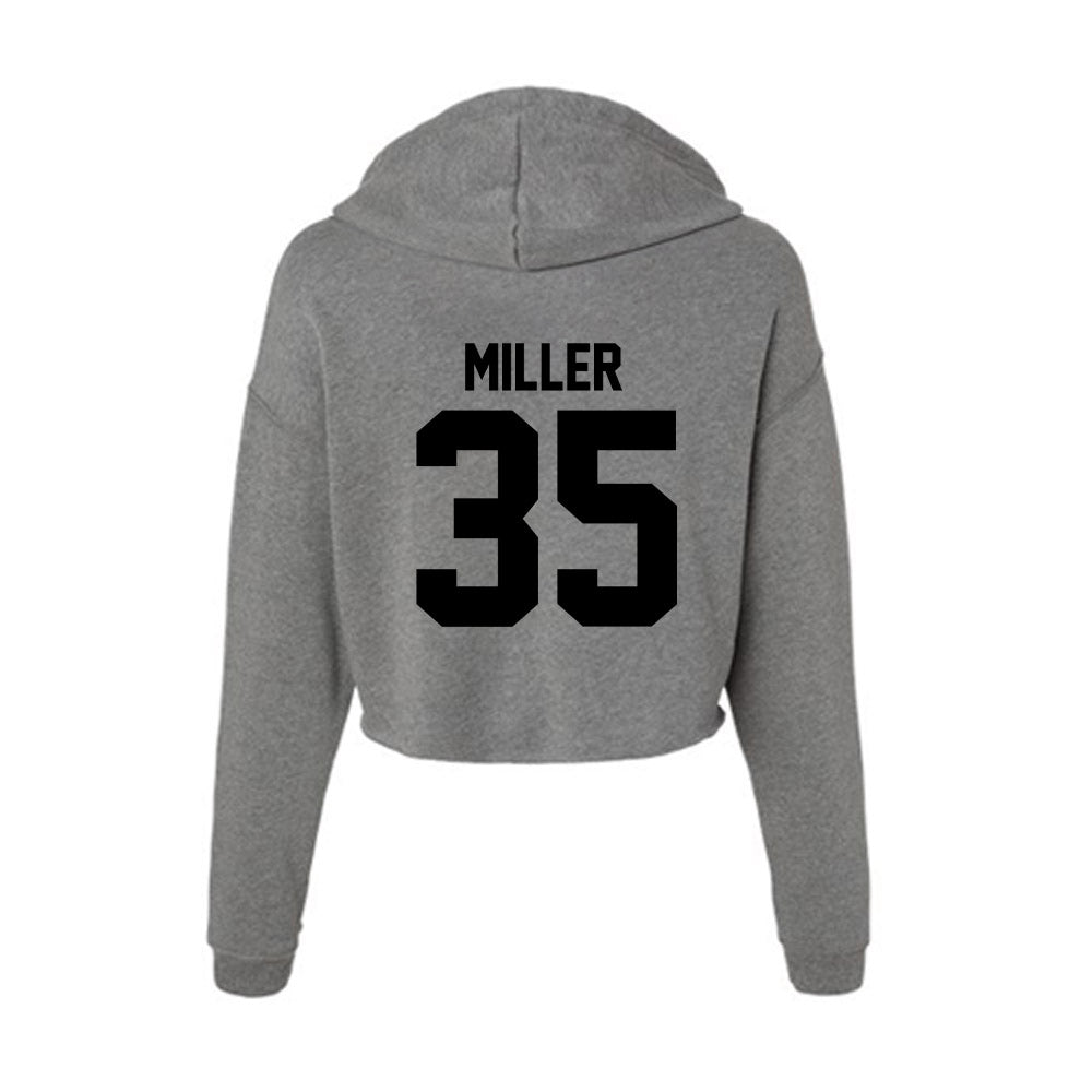 Wake Forest - NCAA Baseball : Griffin Miller - Women's Crop Fleece Hooded Sweatshirt-1