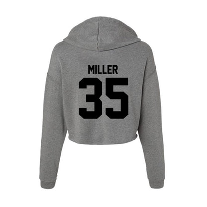 Wake Forest - NCAA Baseball : Griffin Miller - Women's Crop Fleece Hooded Sweatshirt-1