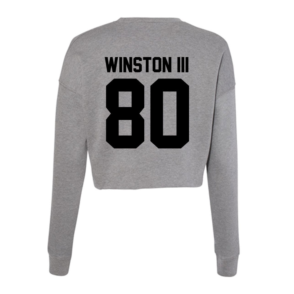 Wake Forest - NCAA Football : Braxton Winston III - Women's Cropped Crew Fleece-1