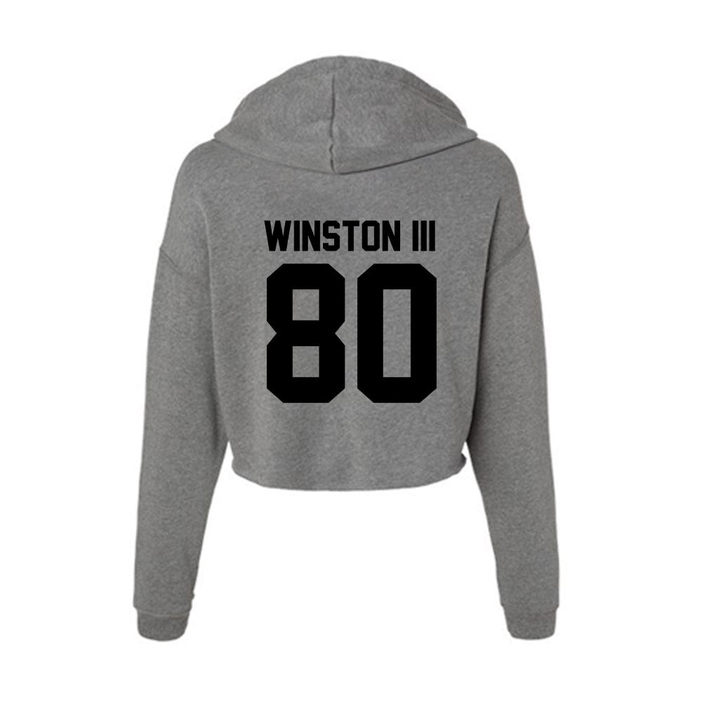 Wake Forest - NCAA Football : Braxton Winston III - Women's Crop Fleece Hoodie-1