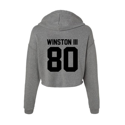 Wake Forest - NCAA Football : Braxton Winston III - Women's Crop Fleece Hoodie-1