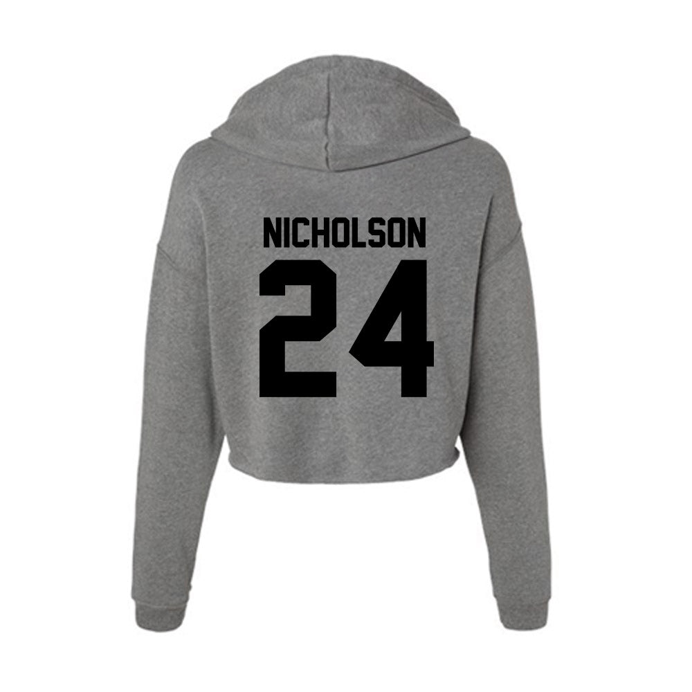 Wake Forest - NCAA Baseball : Grant Nicholson - Women's Crop Fleece Hoodie-1