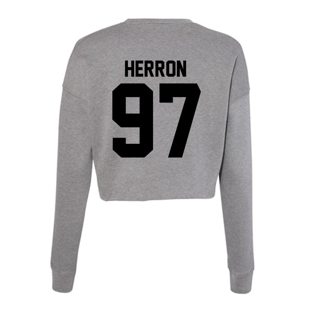 Wake Forest - NCAA Football : Matthew Herron - Women's Cropped Crew Fleece-1
