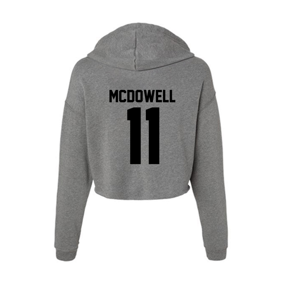 Wake Forest - NCAA Men's Basketball : Jamari McDowell - Women's Crop Fleece Hooded Sweatshirt-1