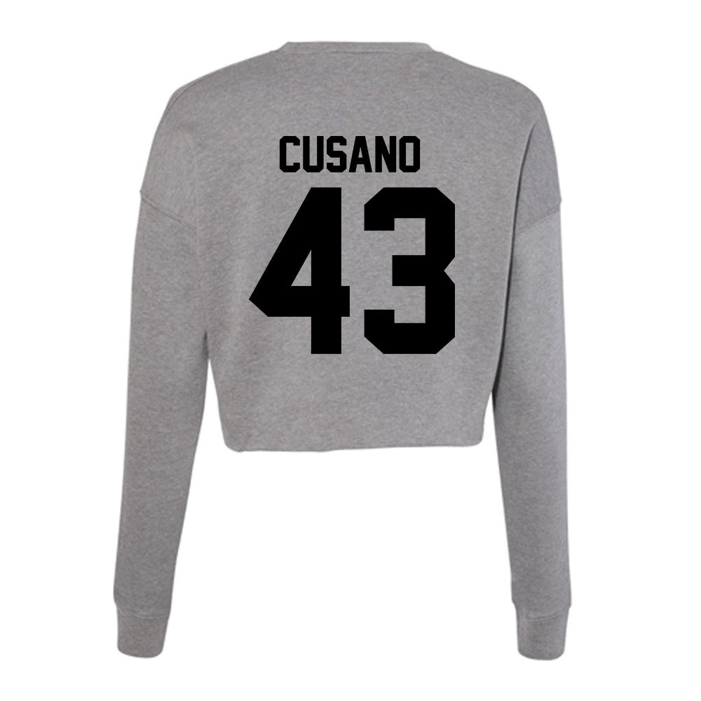 Wake Forest - NCAA Football : Frank Cusano - Women's Cropped Crew Fleece-1