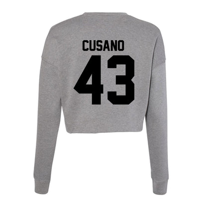 Wake Forest - NCAA Football : Frank Cusano - Women's Cropped Crew Fleece-1