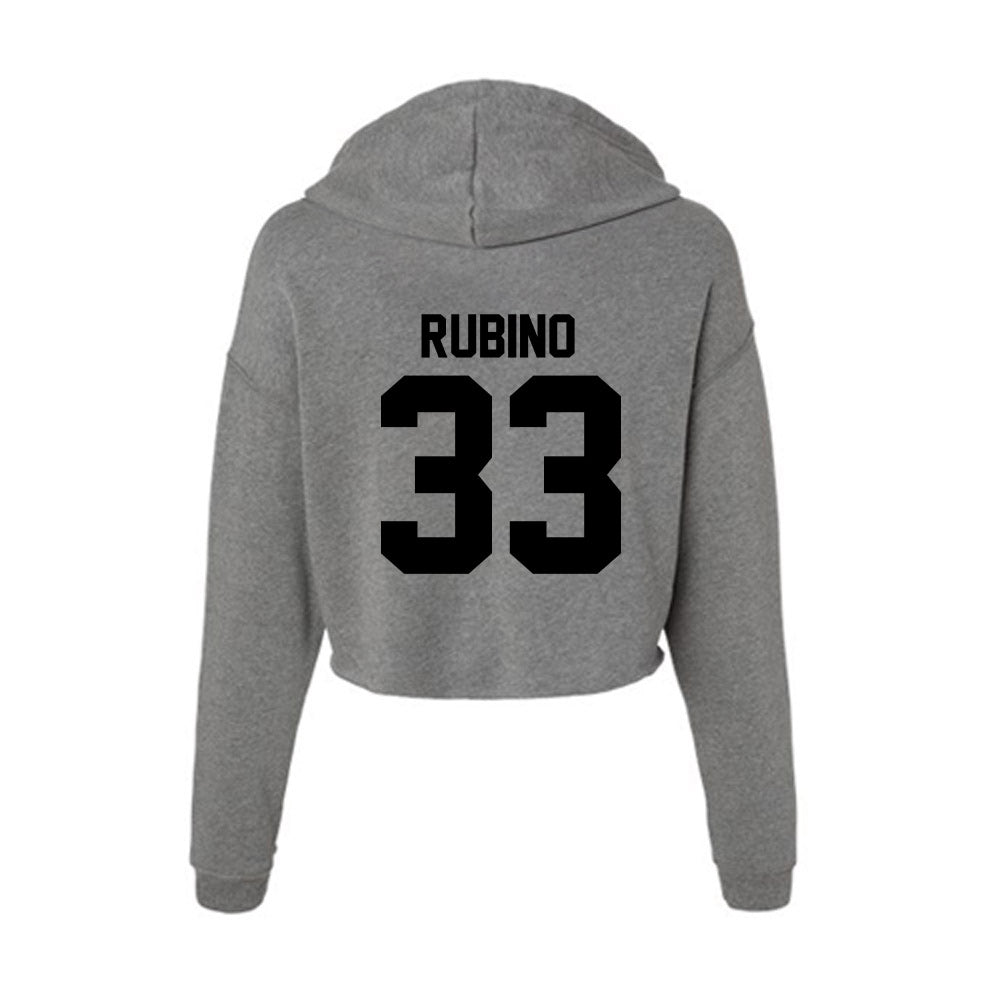 Wake Forest - NCAA Baseball : Nick Rubino - Women's Crop Fleece Hooded Sweatshirt-1