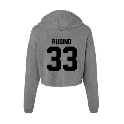 Wake Forest - NCAA Baseball : Nick Rubino - Women's Crop Fleece Hooded Sweatshirt-1