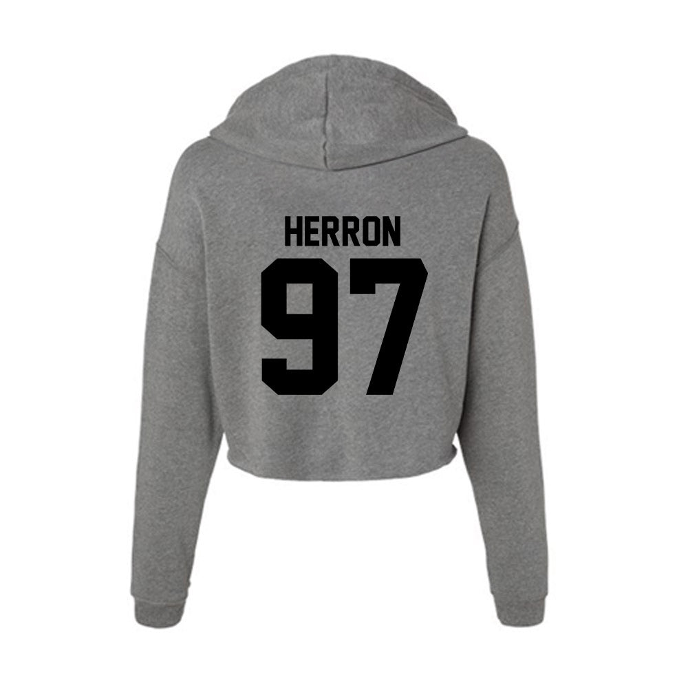 Wake Forest - NCAA Football : Matthew Herron - Women's Crop Fleece Hoodie-1