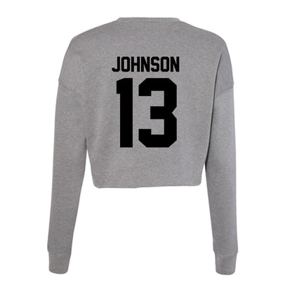 Wake Forest - NCAA Football : Billy Johnson - Women's Cropped Crew Fleece-1