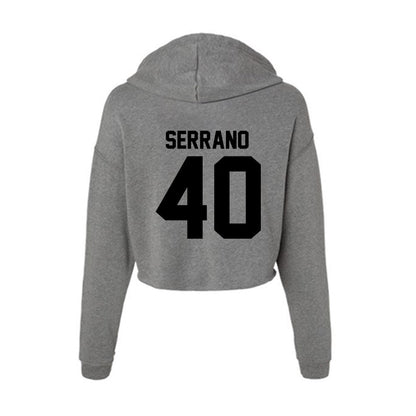 Wake Forest - NCAA Baseball : Jordan Serrano - Women's Crop Fleece Hoodie-1