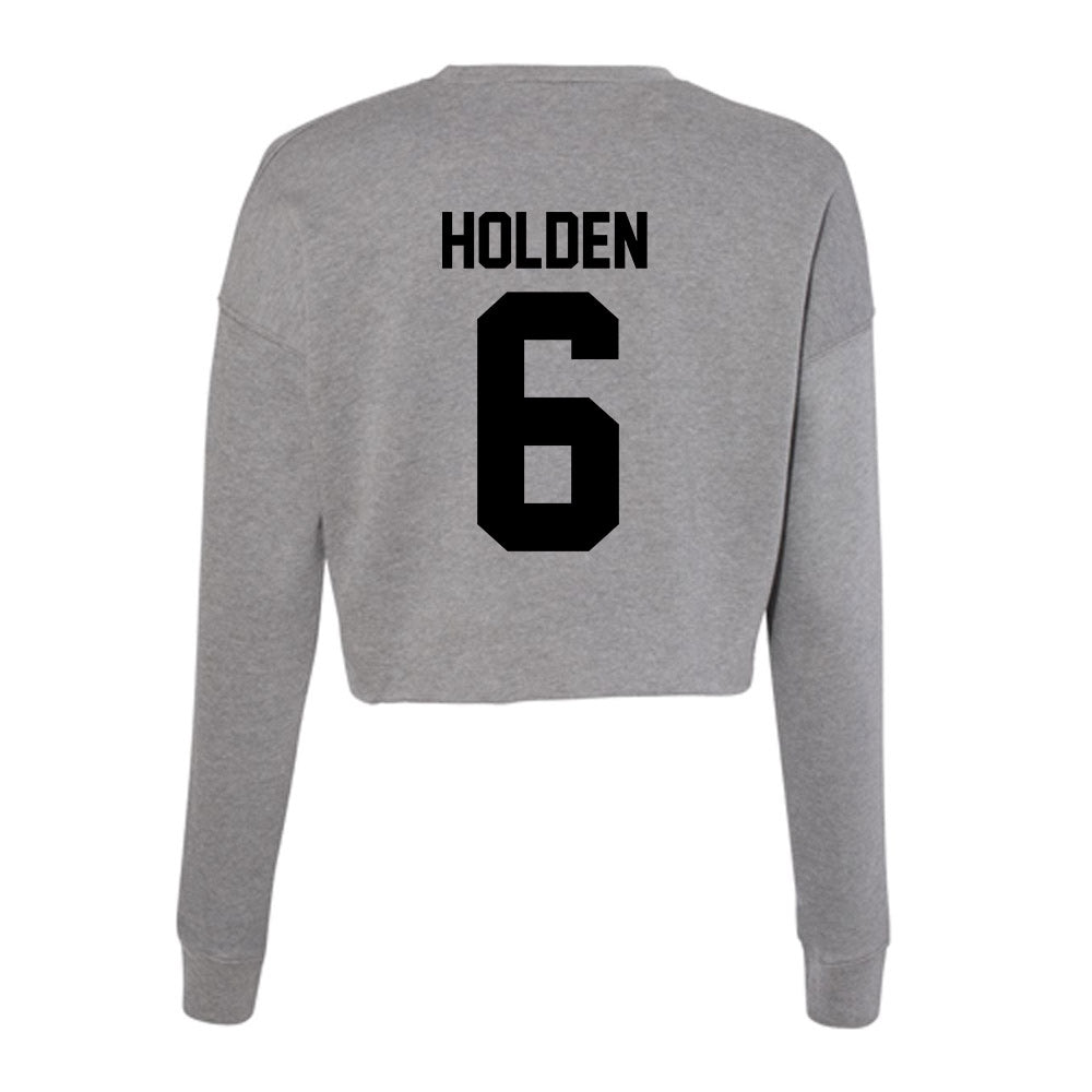 Wake Forest - NCAA Baseball : Will Holden - Women's Cropped Crew Fleece-1