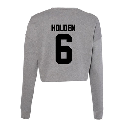 Wake Forest - NCAA Baseball : Will Holden - Women's Cropped Crew Fleece-1