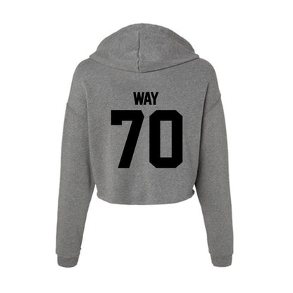 Wake Forest - NCAA Football : Will Way - Women's Crop Fleece Hoodie-1