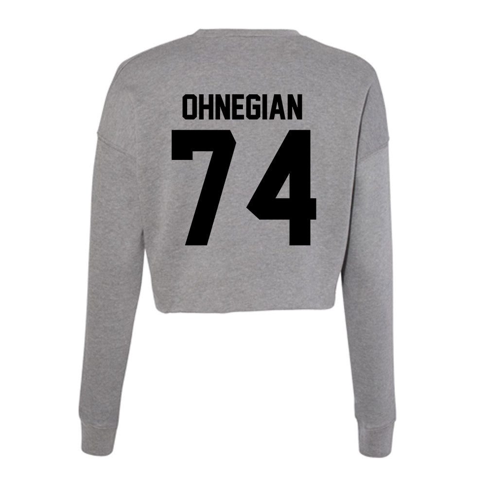 Wake Forest - NCAA Football : John Ohnegian - Women's Cropped Crew Fleece-1