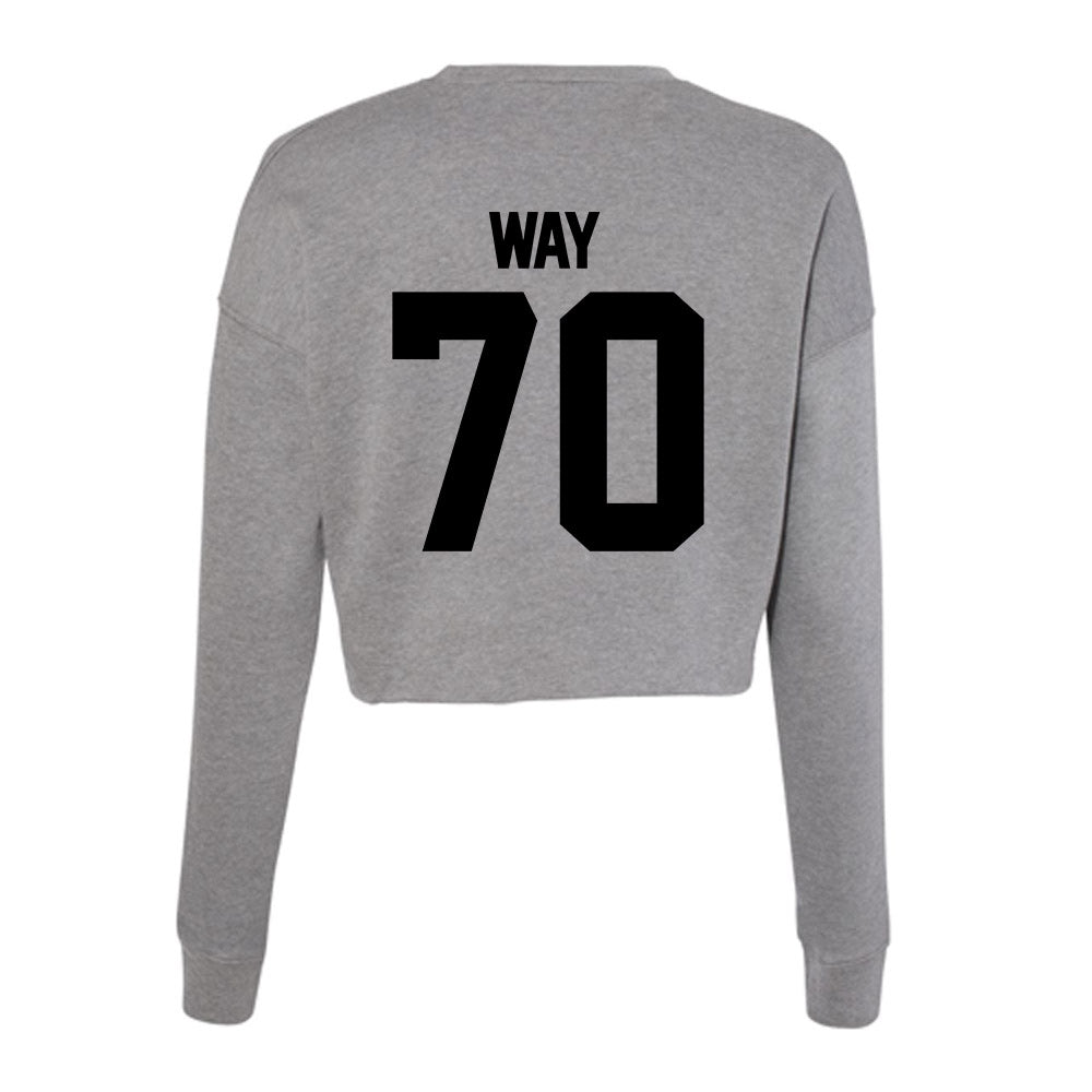 Wake Forest - NCAA Football : Will Way - Women's Cropped Crew Fleece-1