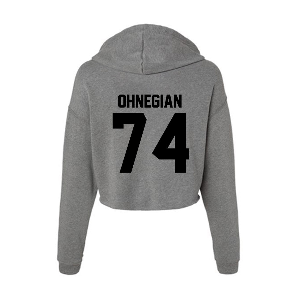 Wake Forest - NCAA Football : John Ohnegian - Women's Crop Fleece Hoodie-1