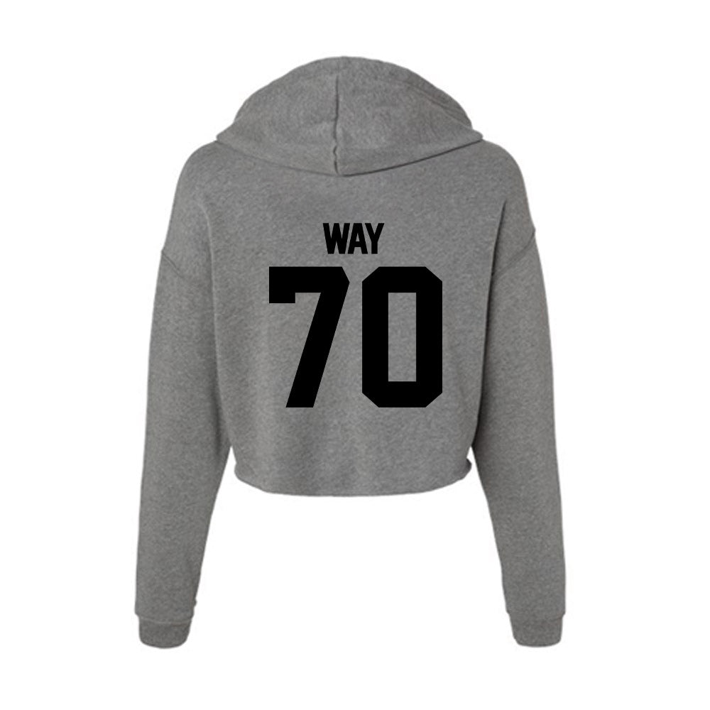 Wake Forest - NCAA Football : Will Way - Women's Crop Fleece Hoodie-1