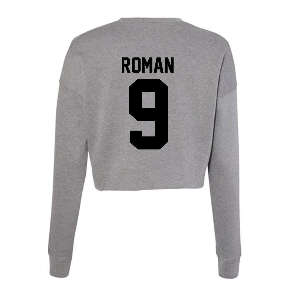 Wake Forest - NCAA Women's Volleyball : Andrea Roman - Women's Cropped Crew Fleece-1