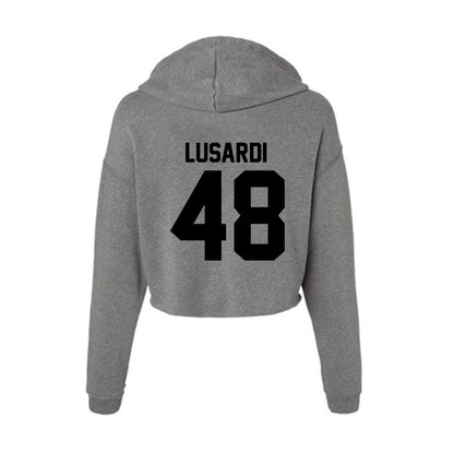 Wake Forest - NCAA Football : Matthew Lusardi - Women's Crop Fleece Hooded Sweatshirt-1