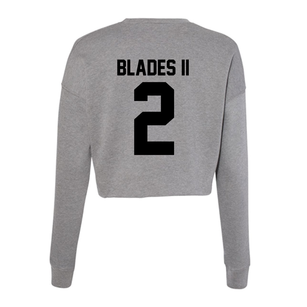 Wake Forest - NCAA Football : Brian Blades II - Women's Cropped Crew Fleece-1