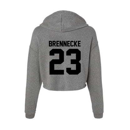 Wake Forest - NCAA Baseball : Ryan Brennecke - Women's Crop Fleece Hoodie-1