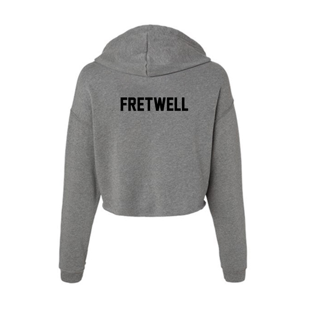 Wake Forest - NCAA Men's Cross Country : Bear Fretwell - Women's Crop Fleece Hooded Sweatshirt-1