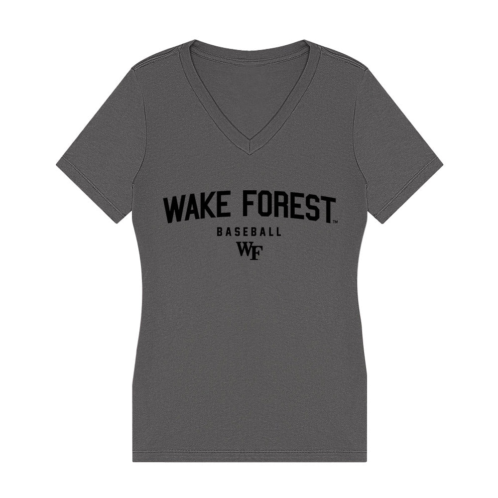 Wake Forest - NCAA Baseball : Logan D'Amico - Women's V-Neck T-Shirt-0