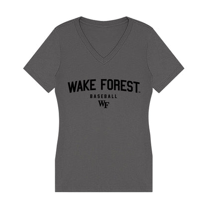 Wake Forest - NCAA Baseball : Logan D'Amico - Women's V-Neck T-Shirt-0