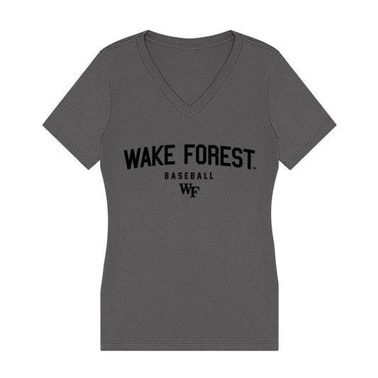 Wake Forest - NCAA Baseball : Nick Rubino - Women's V-Neck T-Shirt-0