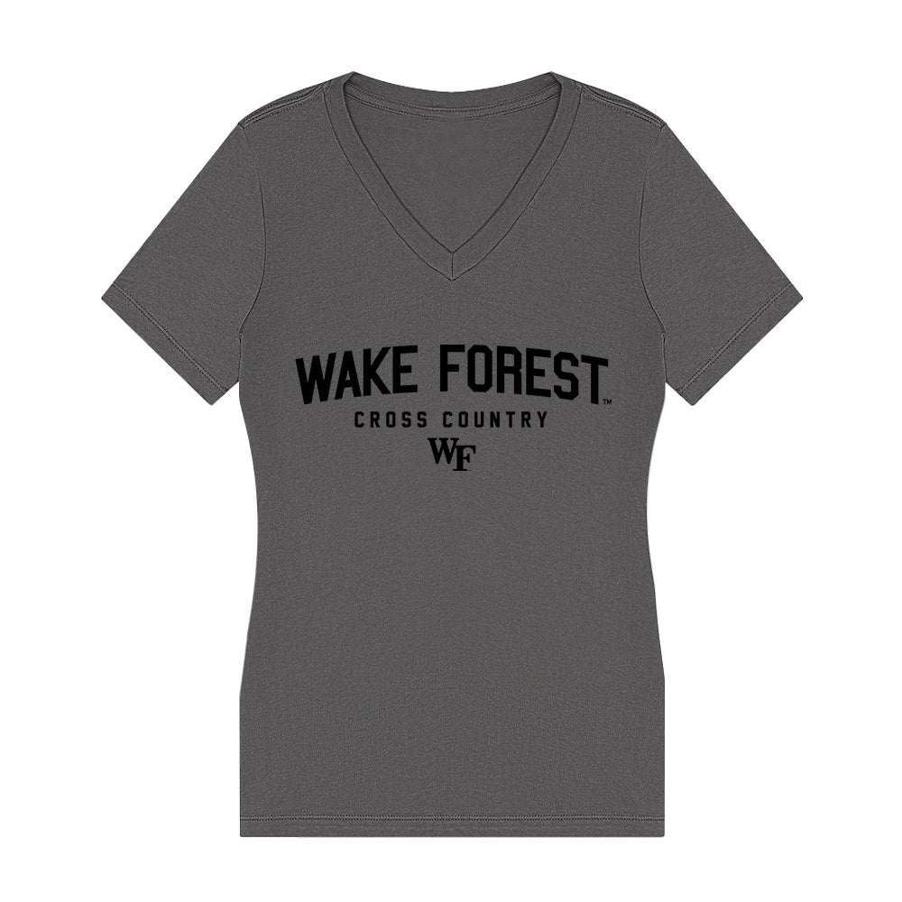Wake Forest - NCAA Men's Cross Country : Bear Fretwell - Women's V-Neck T-Shirt-0