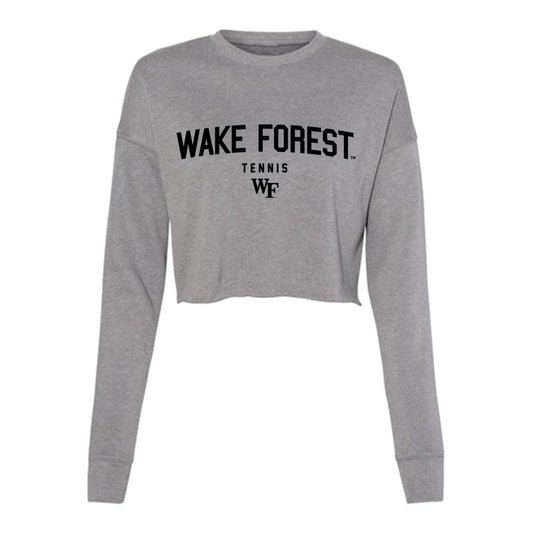Wake Forest - NCAA Men's Tennis : Ariel Zauber - Women's Cropped Crew Fleece-0