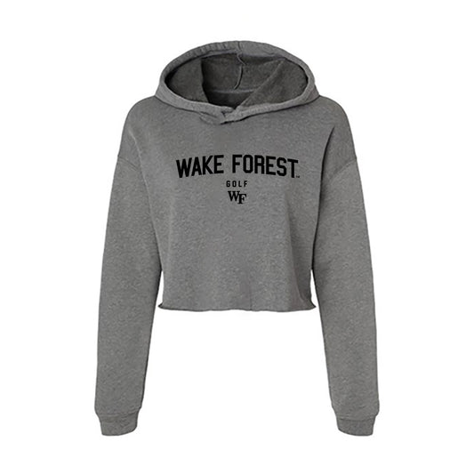 Wake Forest - NCAA Women's Golf : Ella Yokota - Women's Crop Fleece Hoodie-0