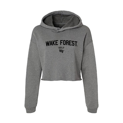 Wake Forest - NCAA Women's Golf : Chutimon Rujiranan - Women's Crop Fleece Hoodie-0